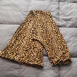 Leopard print bell bottoms